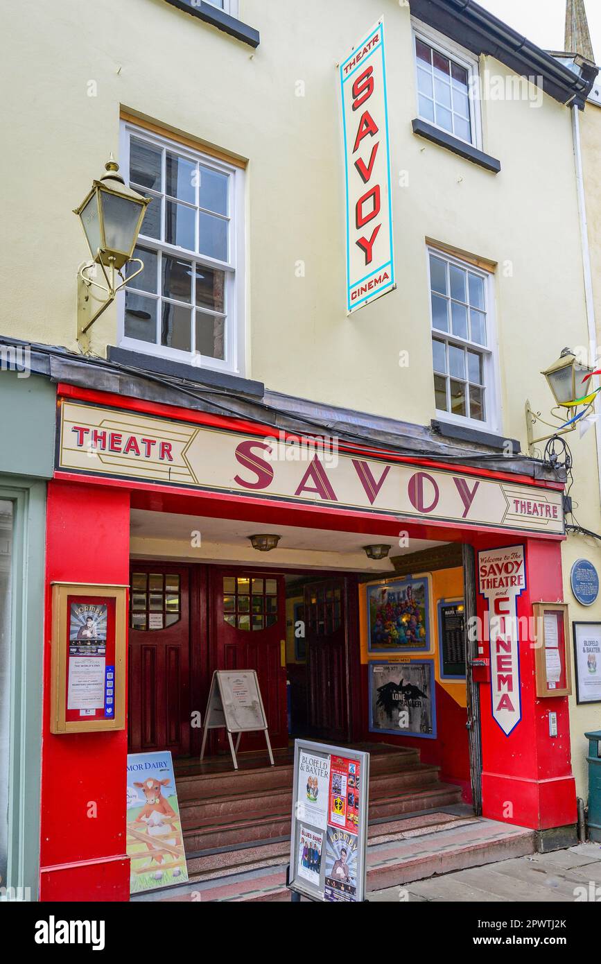 Savoy-Theater und Kino (Theatr y Savoyen), Church Street, Monmouth, Monmouthshire, Wales, Vereinigtes Königreich Stockfoto