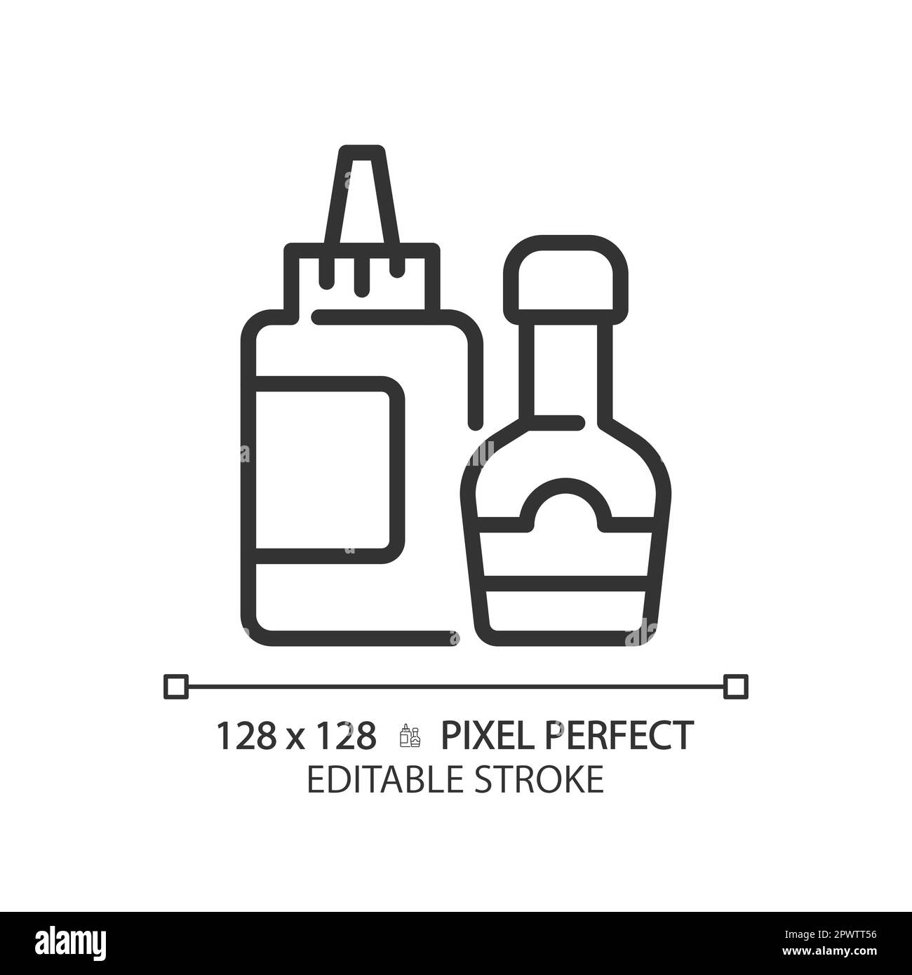 Symbol für perfekt lineare Soße Pixel Stock Vektor