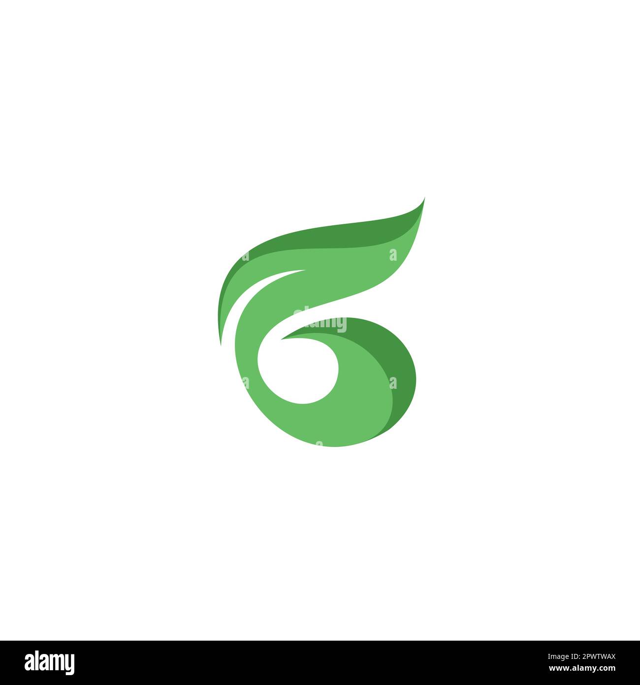 Logo mit G-Blattdesign. G Umweltlogo für Wachstum Stock Vektor