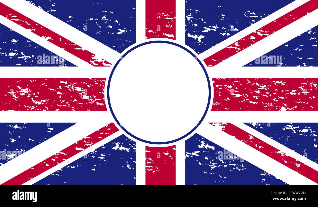 Grunge UK-Flagge.Vector britische Flagge. Britische Flagge im grungy-Stil.Vector Union Jack Grunge-Flagge mit Kopierbereich für dein Design Stock Vektor