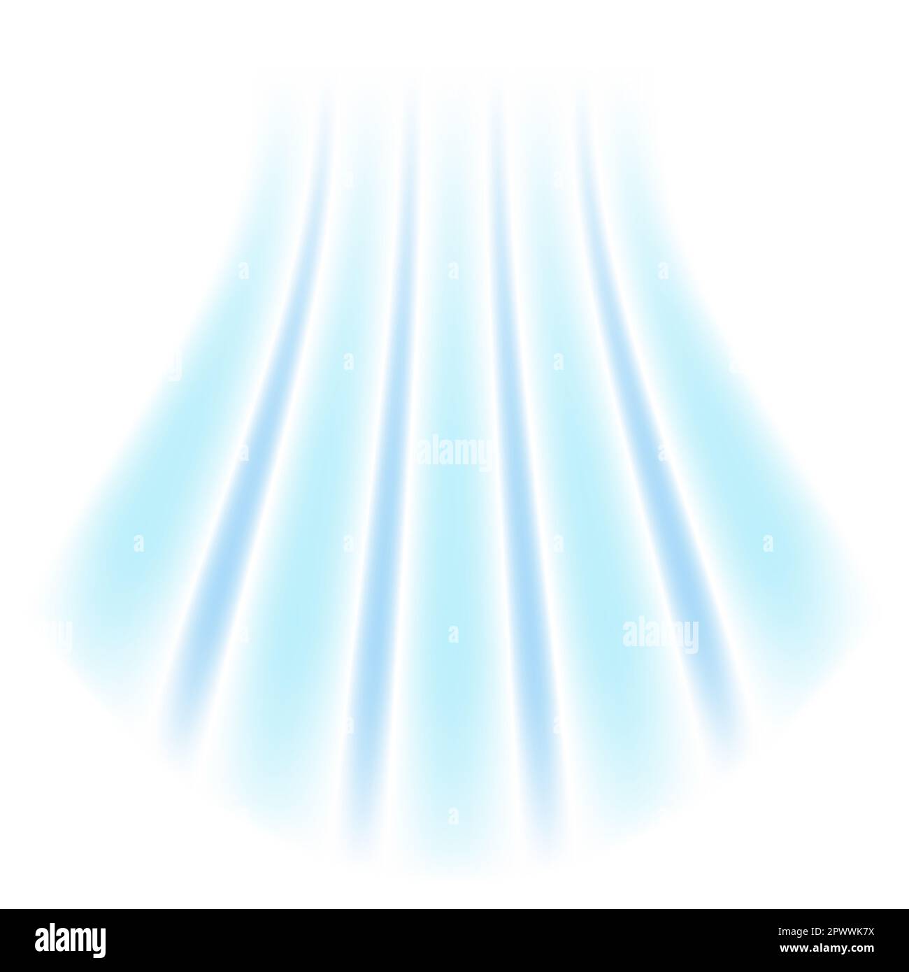 Frischluftstrom aus der Klimaanlage. Funkelnder Lichteffekt mit blauen  Strahlen. Nachahmung von kaltem Wind oder Frost auf weißem Hintergrund  Stockfotografie - Alamy