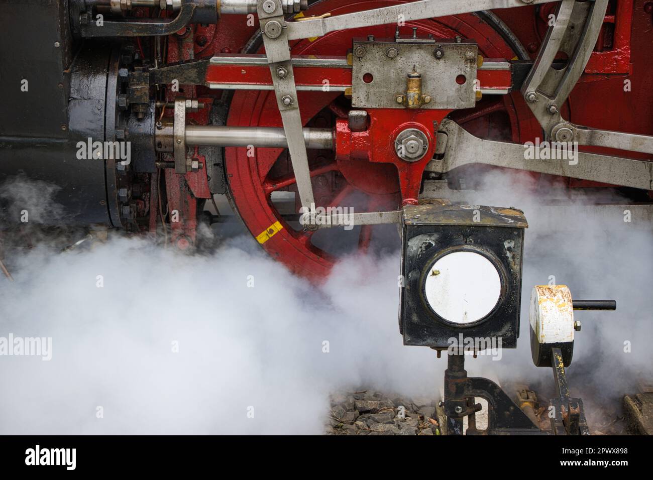 Dampflokomotive (Nahaufnahme) Stockfoto
