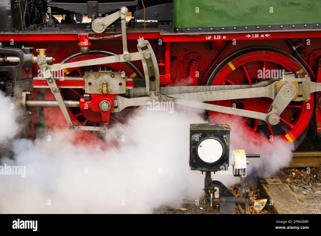 Dampflokomotive (Nahaufnahme) Stockfoto