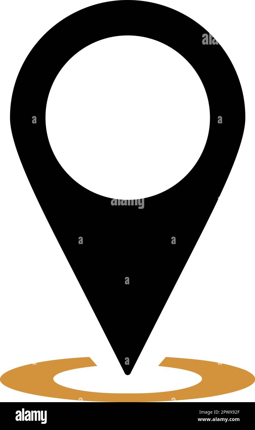 Flachstift-Symbol als Positionierungskonzept Stock Vektor