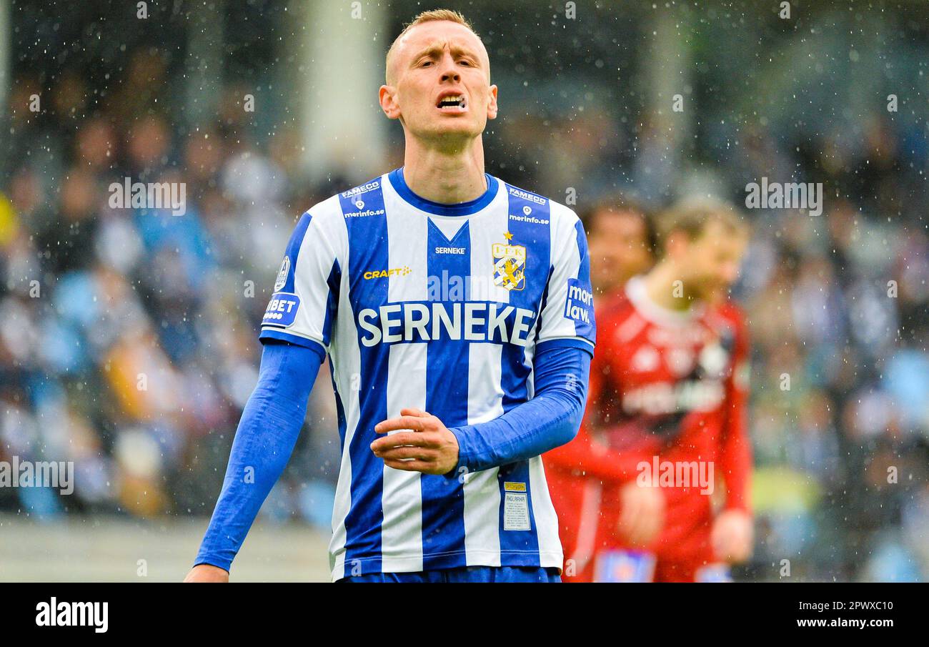 Göteborg, Schweden. 01. Mai 2023. Sebastian Ohlsson von der IFK Göteborg während des Spiels im Allsvenskan zwischen Göteborg und Norrköping in der Gamla Ullevi in Göteborg am 1. Mai 2023 Kredit: RTC FOTO/Alamy Live News Stockfoto