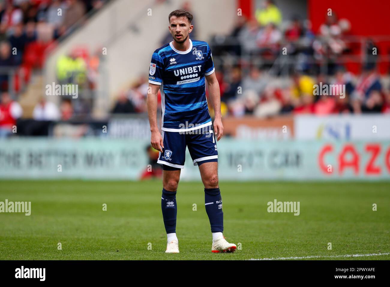 Daniel Barlaser #7 of Middlesbrough während des Sky Bet Championship ...