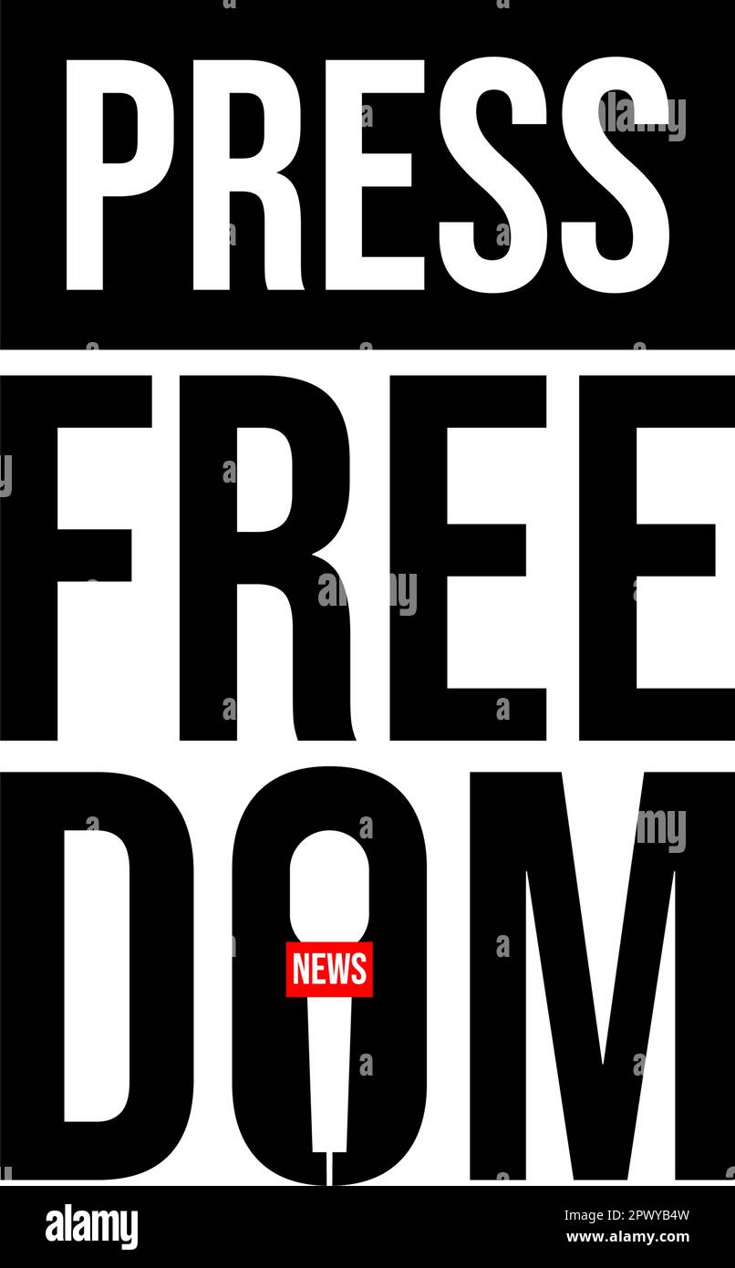 Design zur Feier des Welttags der Pressefreiheit am 2. Mai Stock Vektor