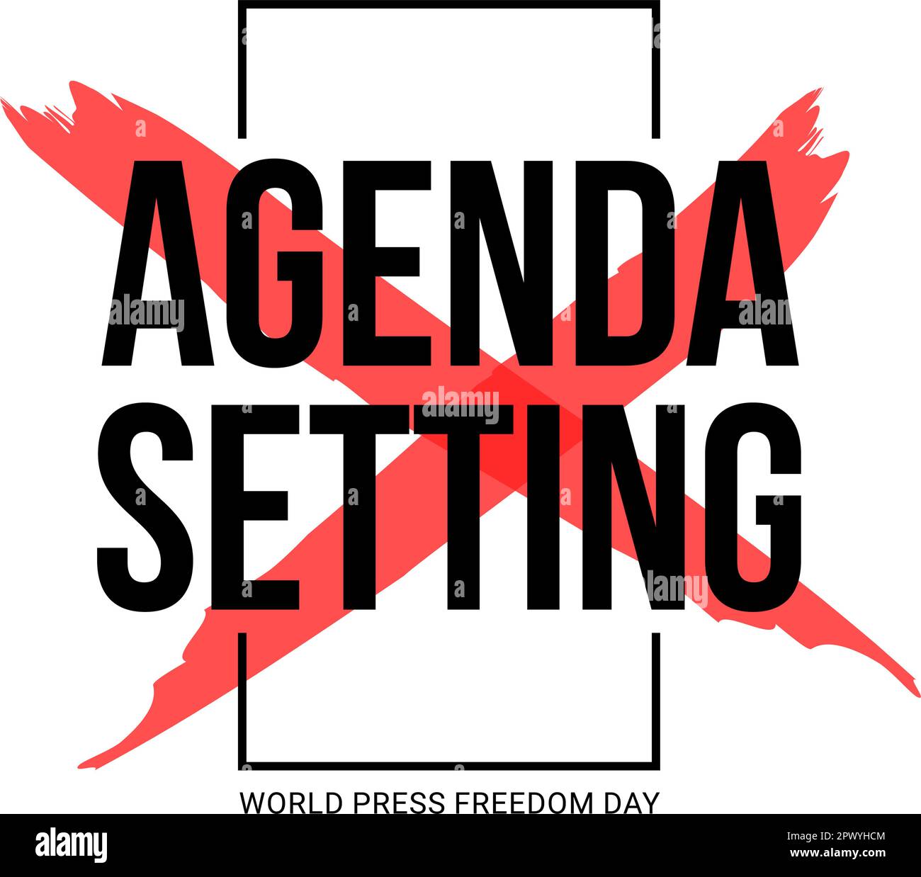 Design zur Feier des Welttags der Pressefreiheit am 2. Mai Stock Vektor