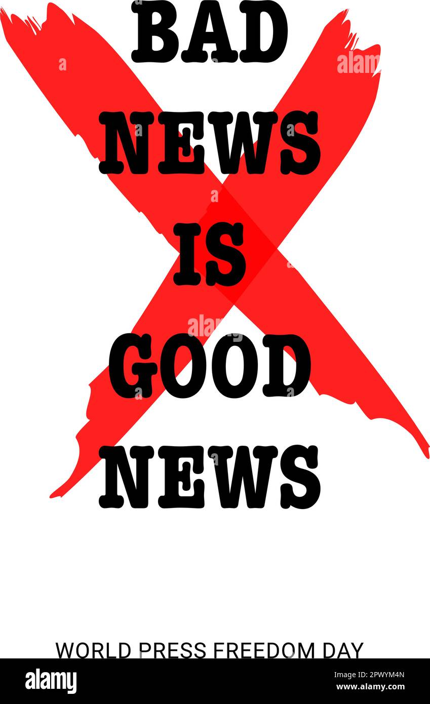 Design zur Feier des Welttags der Pressefreiheit am 2. Mai Stock Vektor