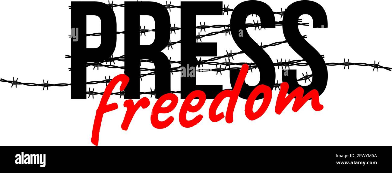 Design zur Feier des Welttags der Pressefreiheit am 2. Mai Stock Vektor