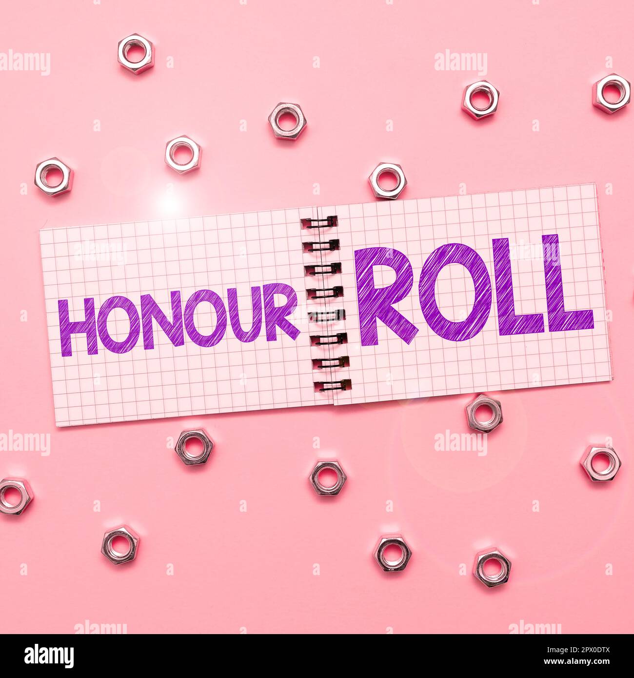 Inspiration mit dem Schild „Honour Roll, Business Approach High Respect“ großes Selbstwertgefühl für Ihre Eltern Ältere Stockfoto