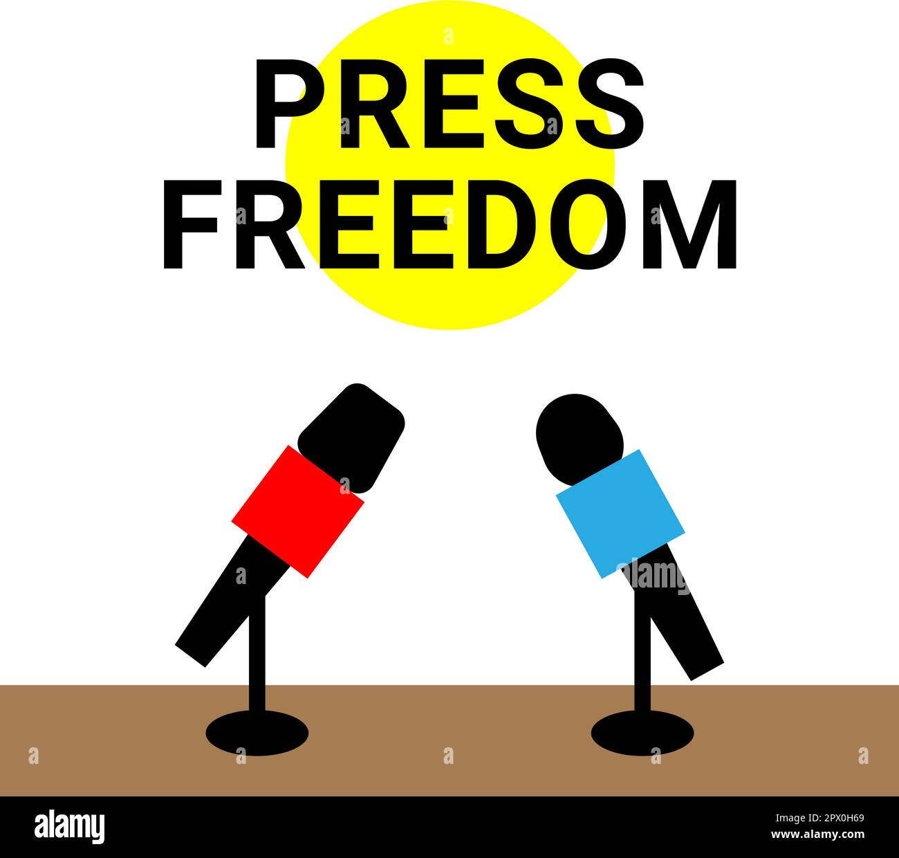 Design zur Feier des Welttags der Pressefreiheit am 2. Mai Stock Vektor