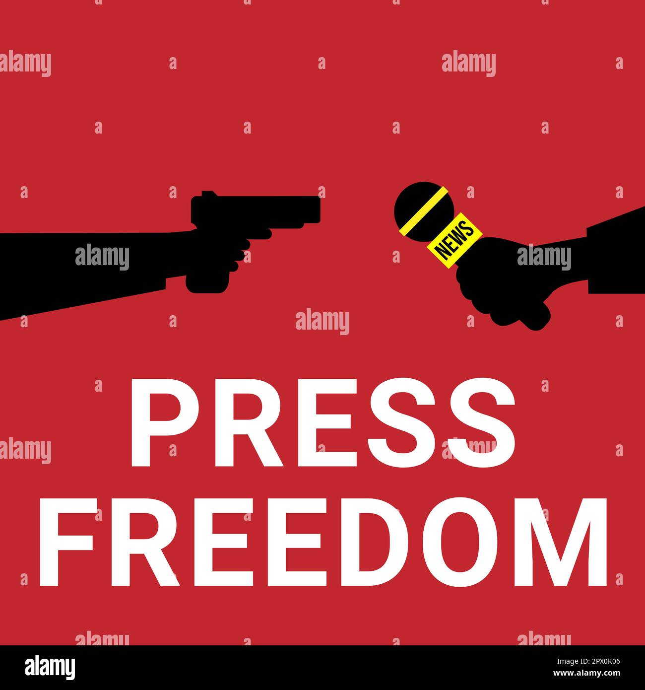 Design zur Feier des Welttags der Pressefreiheit am 2. Mai Stock Vektor