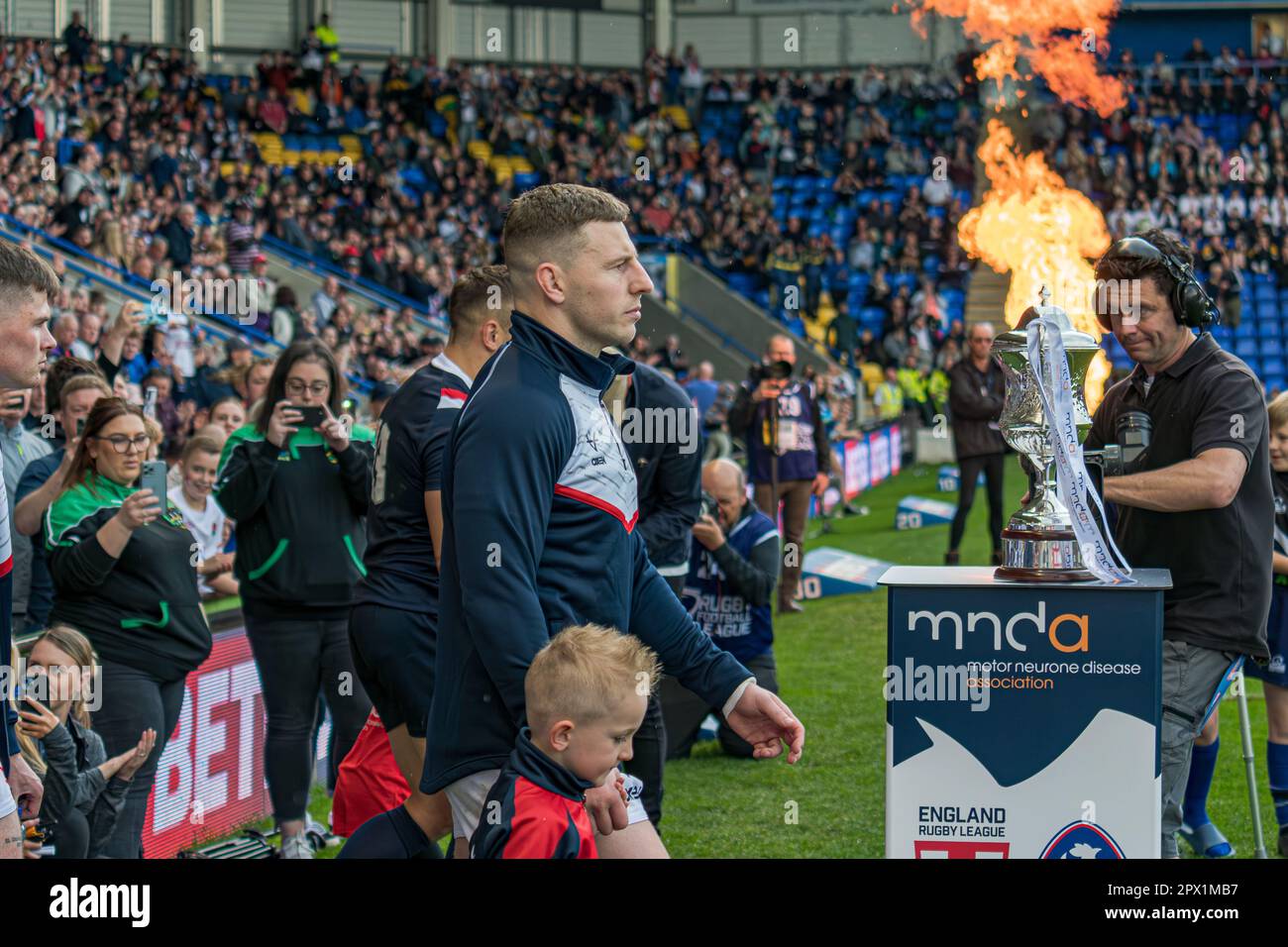 Halliwell Jones Stadium, Warrington, England. 29. April 2023 England gegen Frankreich, Rugby League, Mid-Season International. Kredit: Mark Percy/Alamy Stockfoto