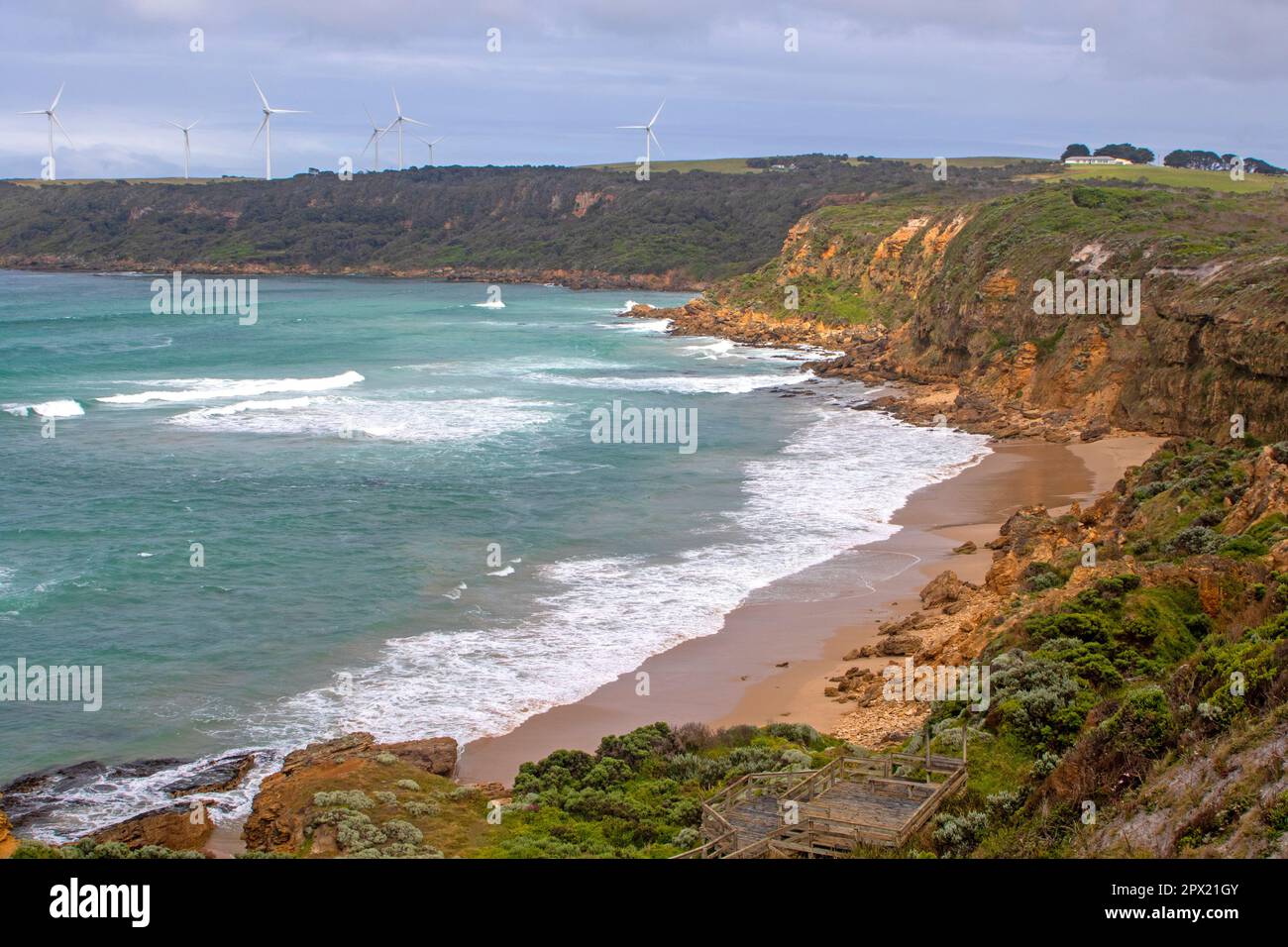 Strand im Yellow Rock Coastal Park, außerhalb von Portland Stockfoto