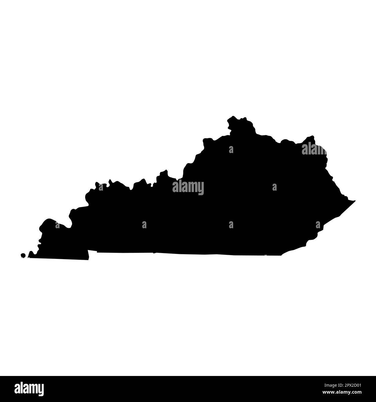 Kentucky Kartenform, vereinigte Staaten von amerika. Symbolvektordarstellung für flache Konzepte. Stock Vektor