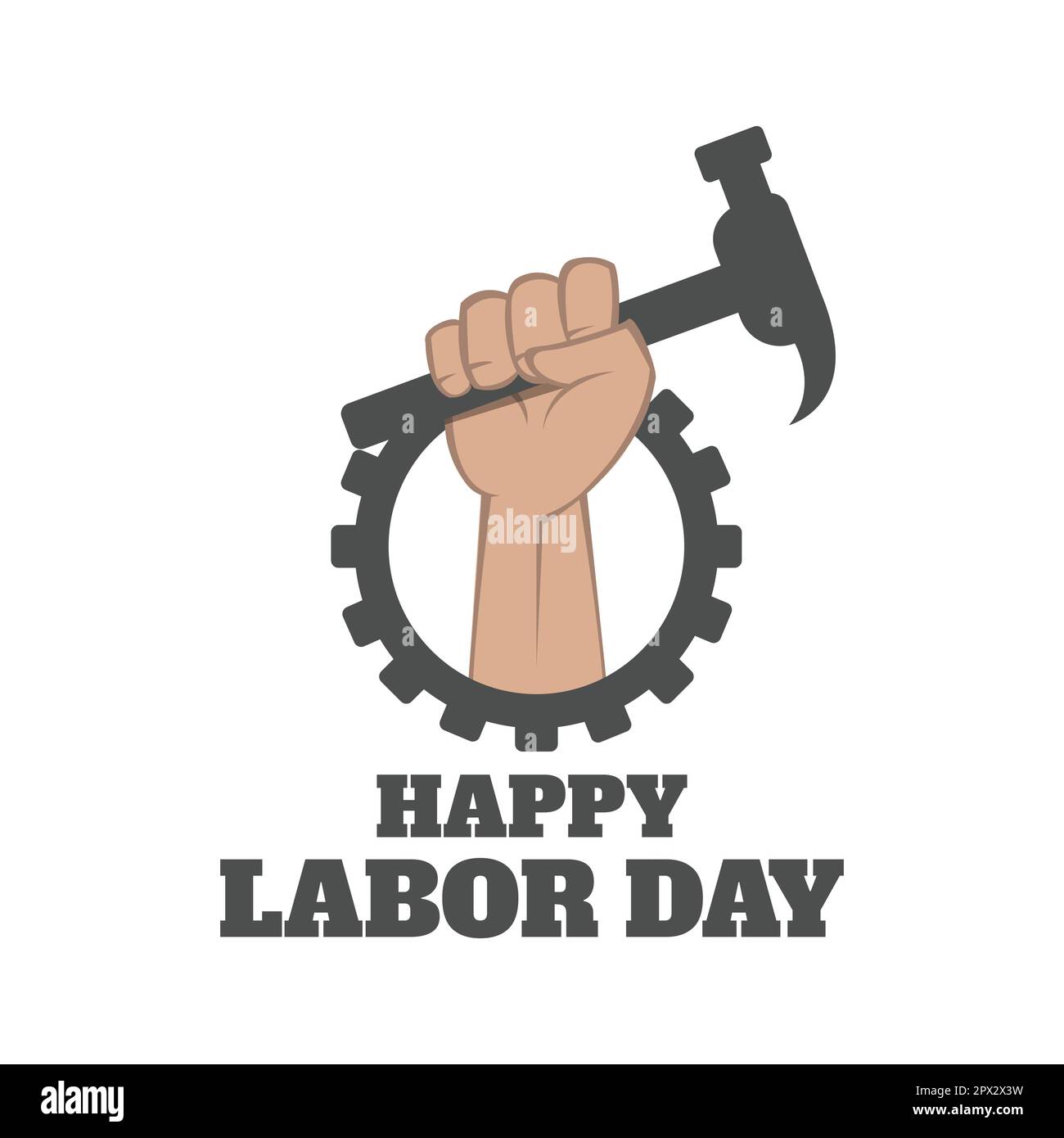Alles gute zum Arbeitstag. Banner zur Feier des Labor Day mit Text – Labor Day. Vektordarstellung Stock Vektor