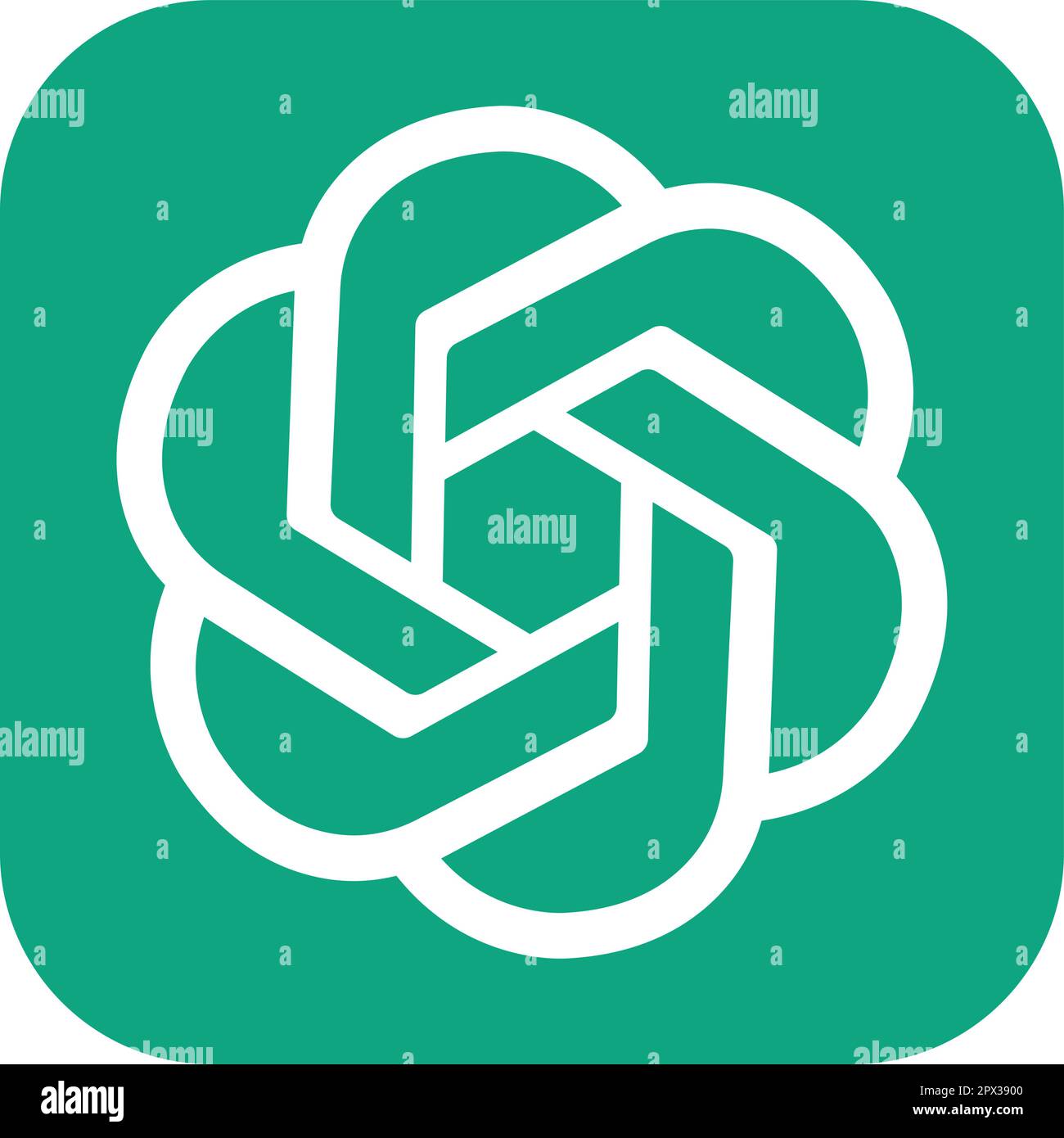 Chatgpt-Logo, Open AI-Logo, AI-Chatbot, Chat-GPT-App. KI-Chatbot-Services Logo-Unternehmen für künstliche Intelligenz isoliert auf transparentem Hintergrund. Stock Vektor