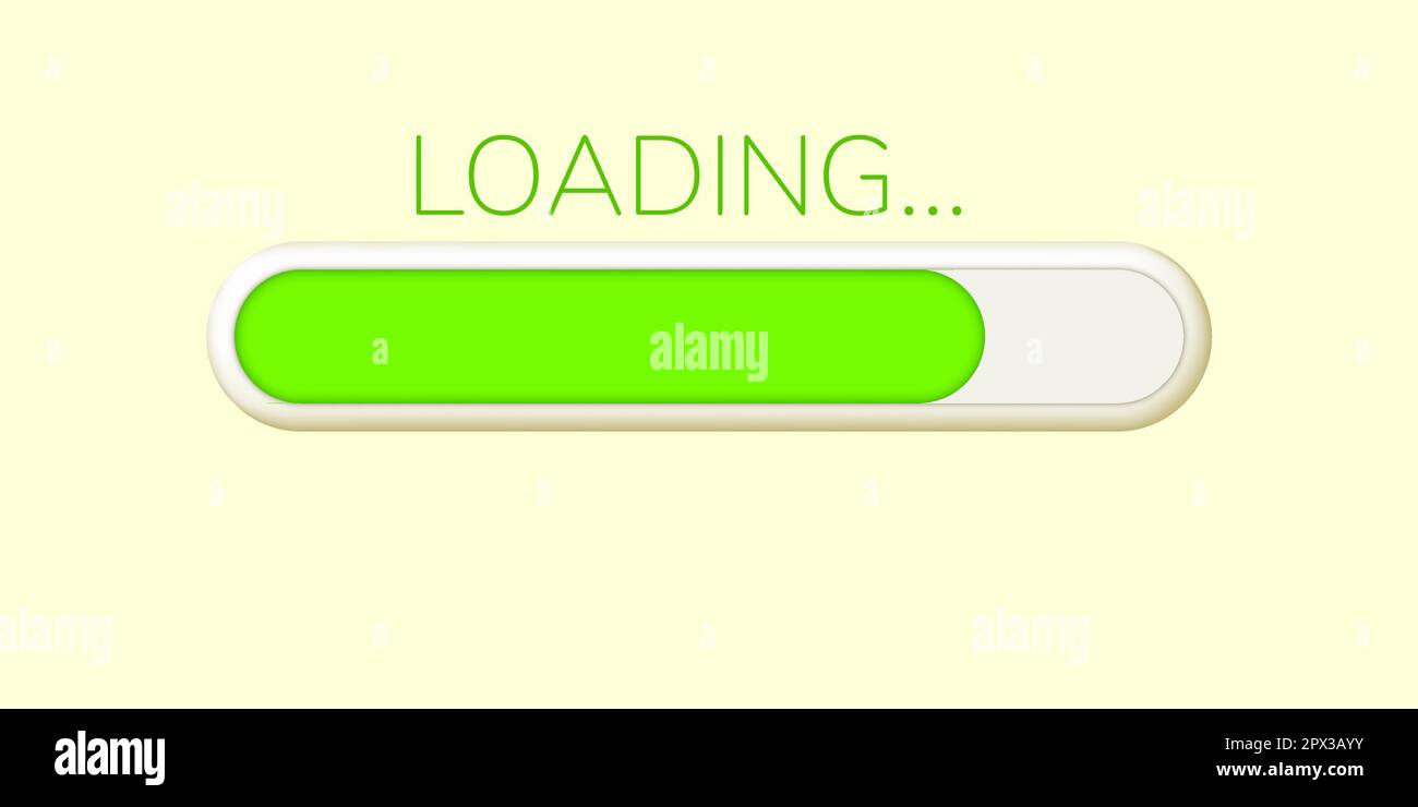 3D Vorlage für Suchleiste für Website. Abbildung wird geladen. System-Software-Update und Upgrade-Konzept. Navigationssuche nach Browser. Kreatives Konzept Stock Vektor
