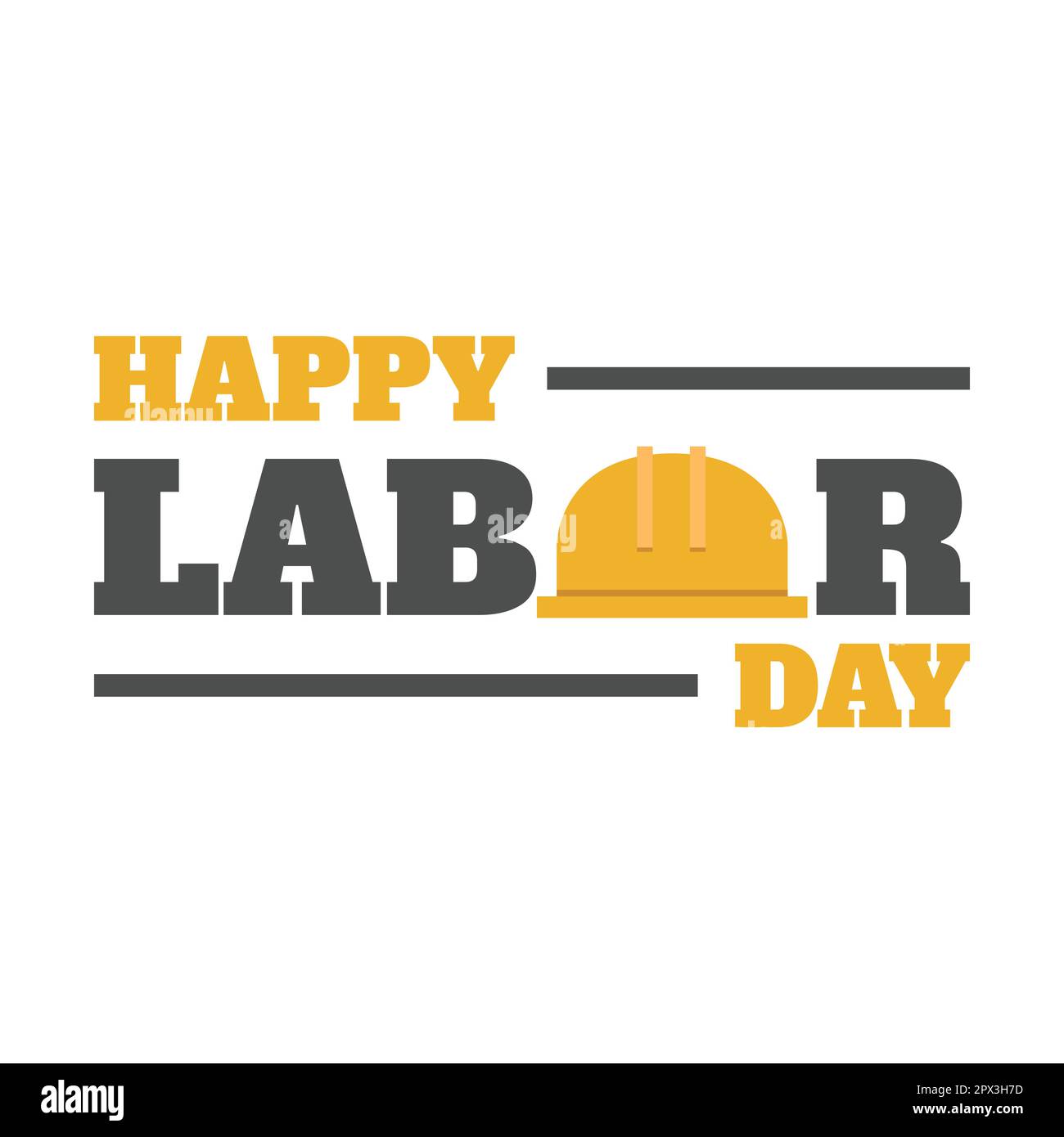 Alles gute zum Arbeitstag. Banner zur Feier des Labor Day mit Text – Labor Day. Vektordarstellung Stock Vektor