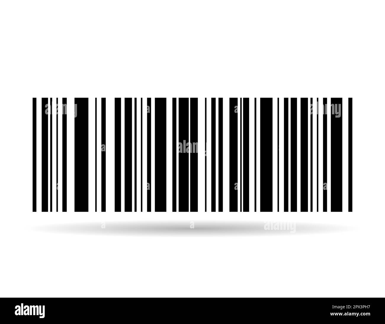 Barcode-Vektorschattensymbol. Barcode für flaches Web-Design. Isolierte Darstellung. Stock Vektor