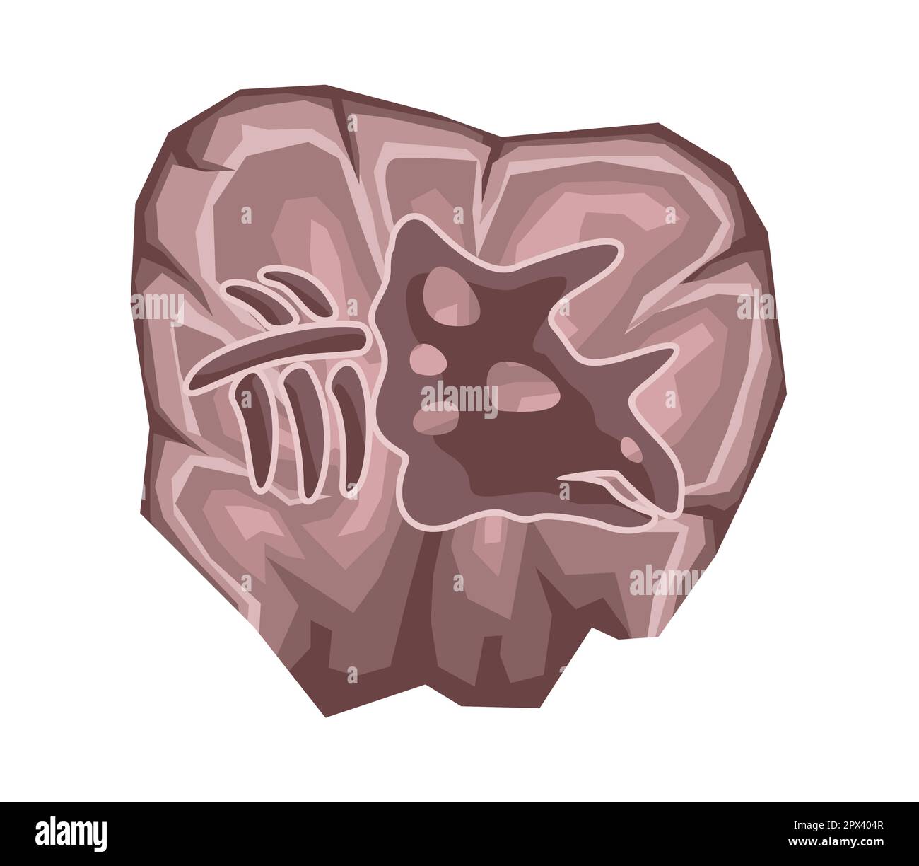 Archäologische Ausgrabung von Fossilien Stock Vektor