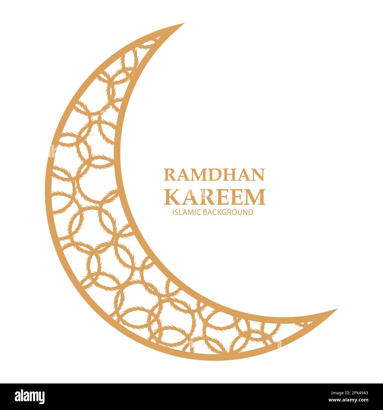 Elegantes mandalisches Halbmond-Design. Abstrakte Darstellung für Hintergrund, Cover, Banner. Ramadan Kareem Stock Vektor