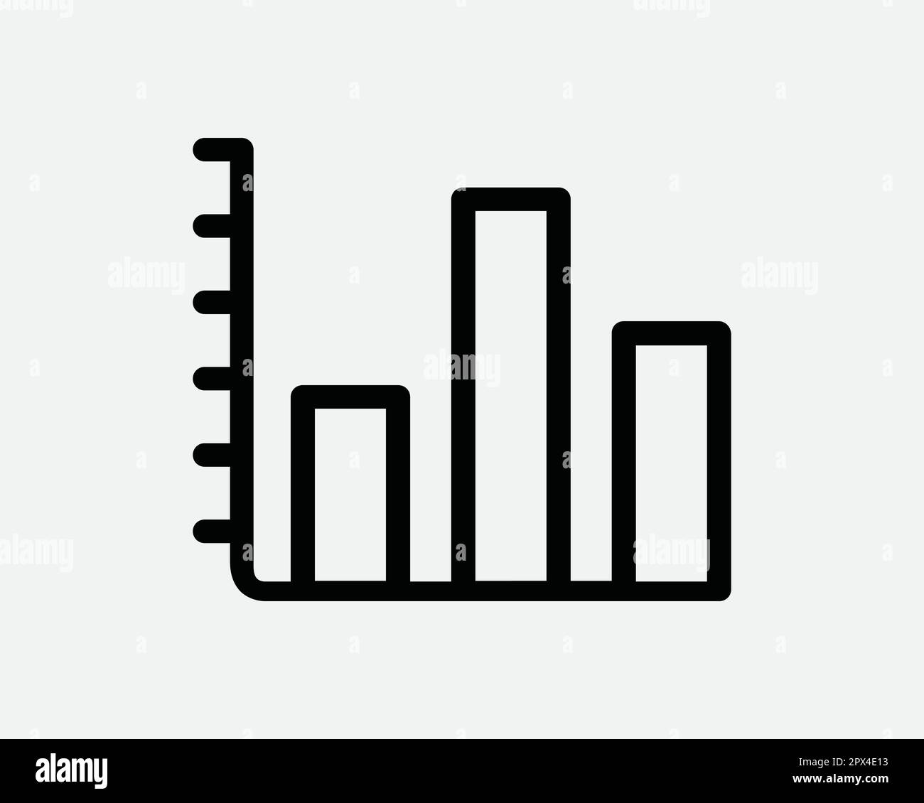 Symbol Für Balkendiagrammlinie. Lineares Symbol Für Diagramm Der Finanziellen Performance. Geschäftsdaten Marktwirtschaft Finanzen Gewinn Zeichen. Clipart Für Vektorgrafik Stock Vektor