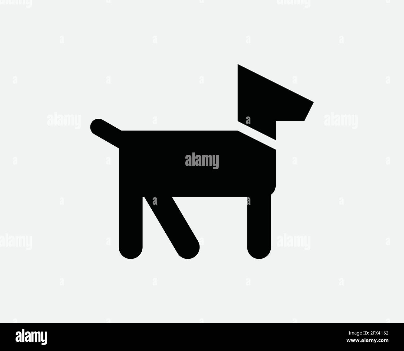 Hund Cartoon Icon Hündchen Hund Hund Hund Hund Hund Tier Ganzkörperständer Ständer Profil Zeichen Zeichen Vektor Grafik Clipart Cricut Cut Out Shap Stock Vektor