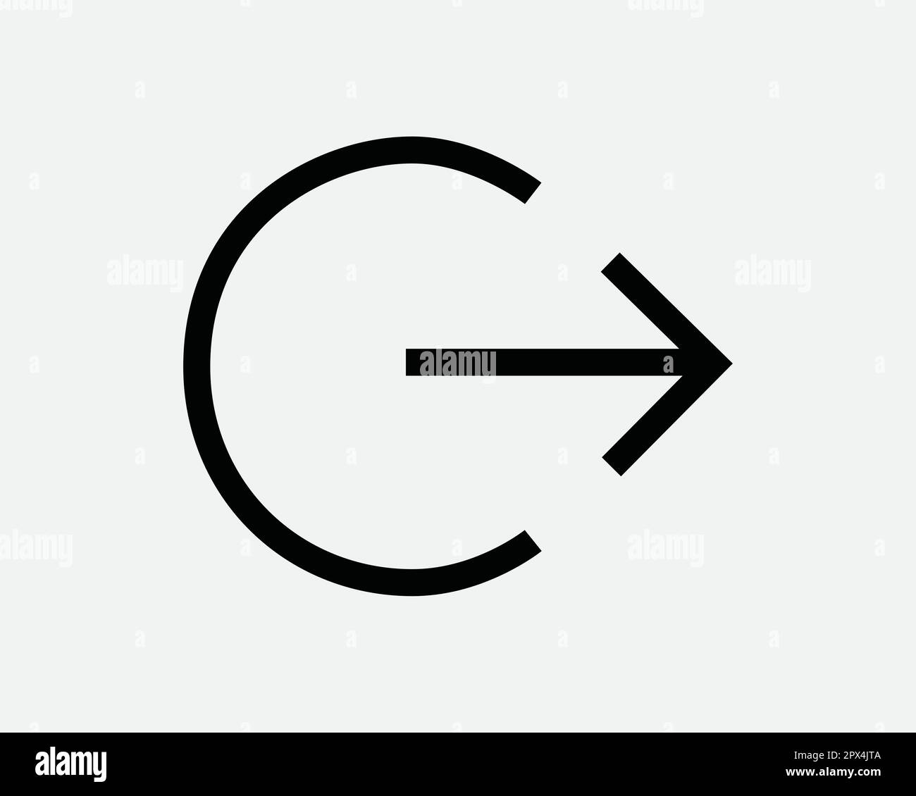 Symbol Für Abmeldelinie Zeichen. Beenden Abmelden Protokollierte Abmeldung Internet-Website Website Benutzerkonto Artwork Grafik Illustration Clipart Vector Cricut Stock Vektor