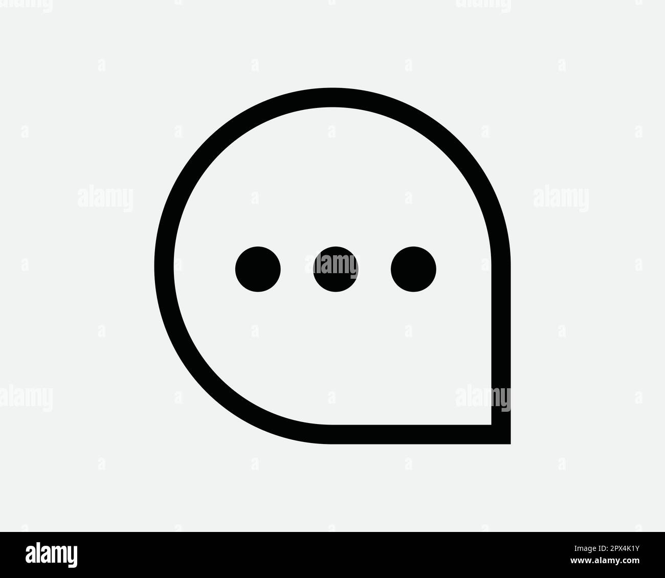 Symbol Für Chatzeile. Schwarzweißnachricht Sprachkommunikation Sprechblasentexte Hilfe Signatursymbol Bildmaterial Grafik Illustration Clipart Vector Cricut Stock Vektor