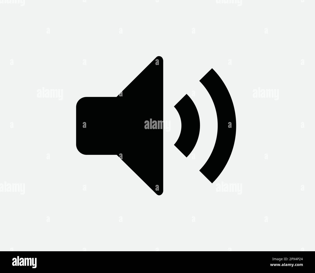 Lautstärkesymbol Für Lautsprecher. Symbol Für Stereomusik-Radio. Speech Megaphone Lautsprecher Ankündigungsschild. Vektorgrafik-Illustration Clipart Cricut Cutou Stock Vektor