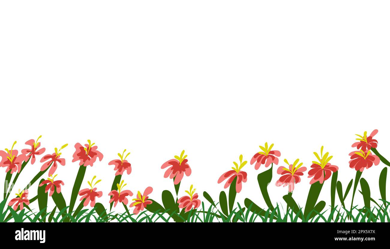 Hintergrunddarstellung mit vielen Hibiskusblumen. Perfekt für Hintergrundbilder, Website-Hintergründe, Buchumschläge, Grußkarten, Einladungskarten, pos. Stockfoto