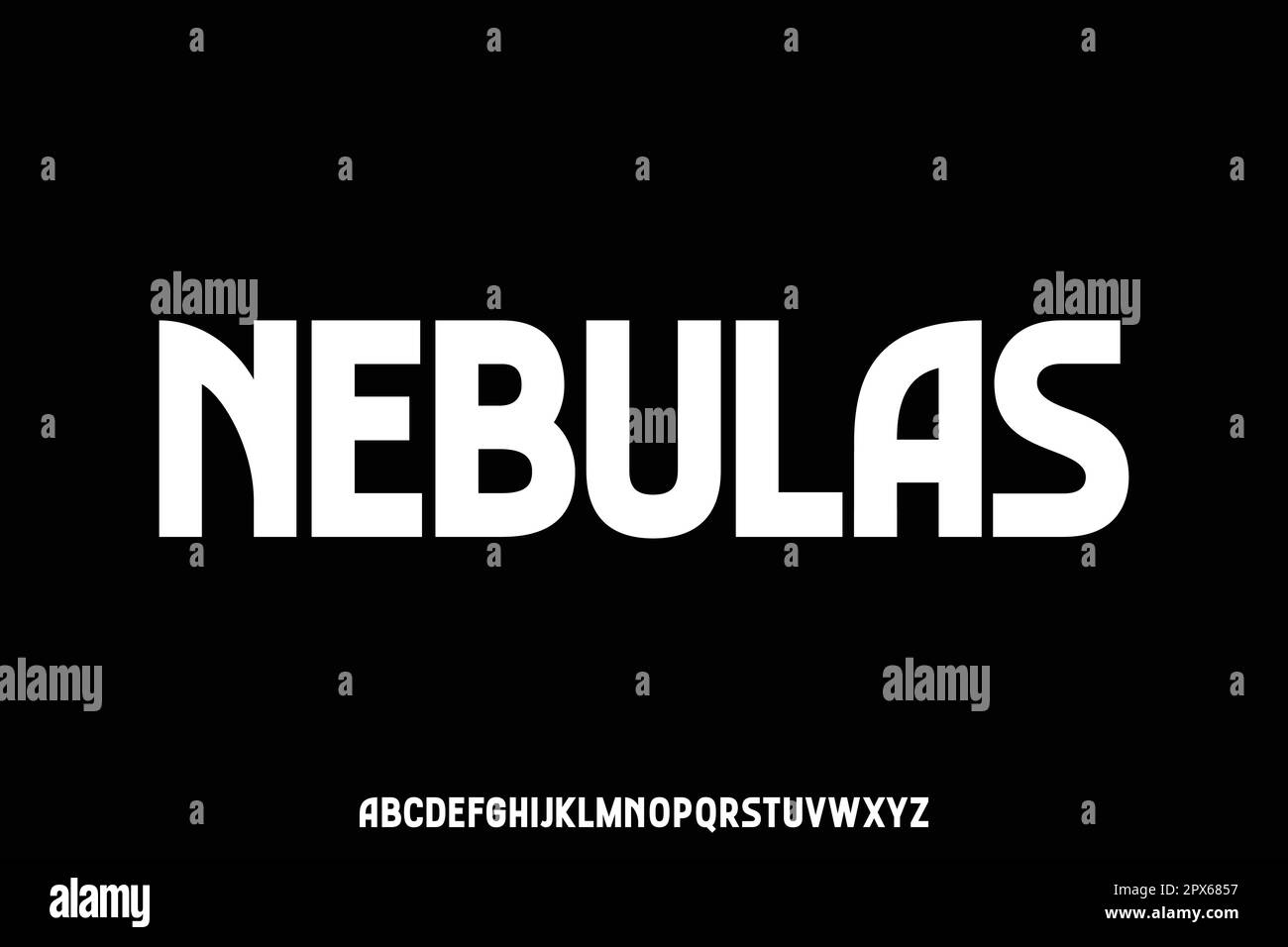 Markanter, moderner Schriftvektor im Retro-Stil Stock Vektor