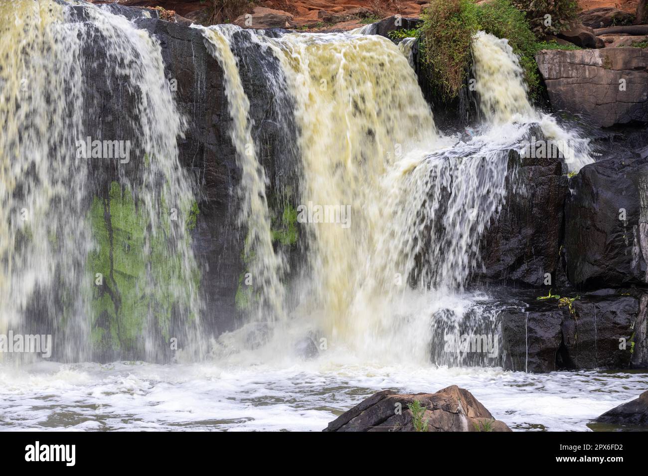 Fortenn Falls Thika, Athi River, Wasserfall, Wasser, Fluss, Kenia Stockfoto