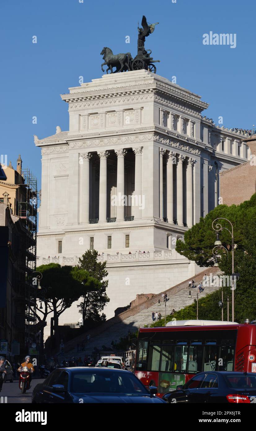 Monument, Vittoriano, Monumento Nazionale a Vittorio Emanuele II, Piazza Venezia, Rom, Italien Stockfoto