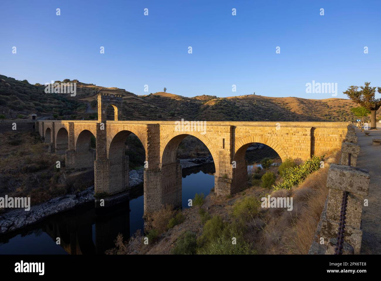 Puente de Alcantara in Extremadura, Spanien Stockfoto