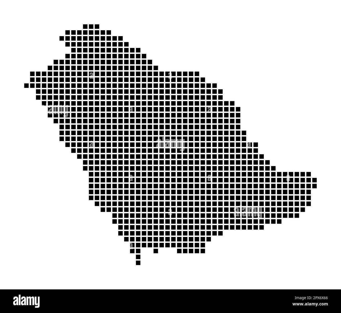 Saudi-Arabien-Karte. Karte von Saudi-Arabien im gepunkteten Stil. Ländergrenzen mit Rechtecken für Ihr Design. Vektordarstellung. Stock Vektor