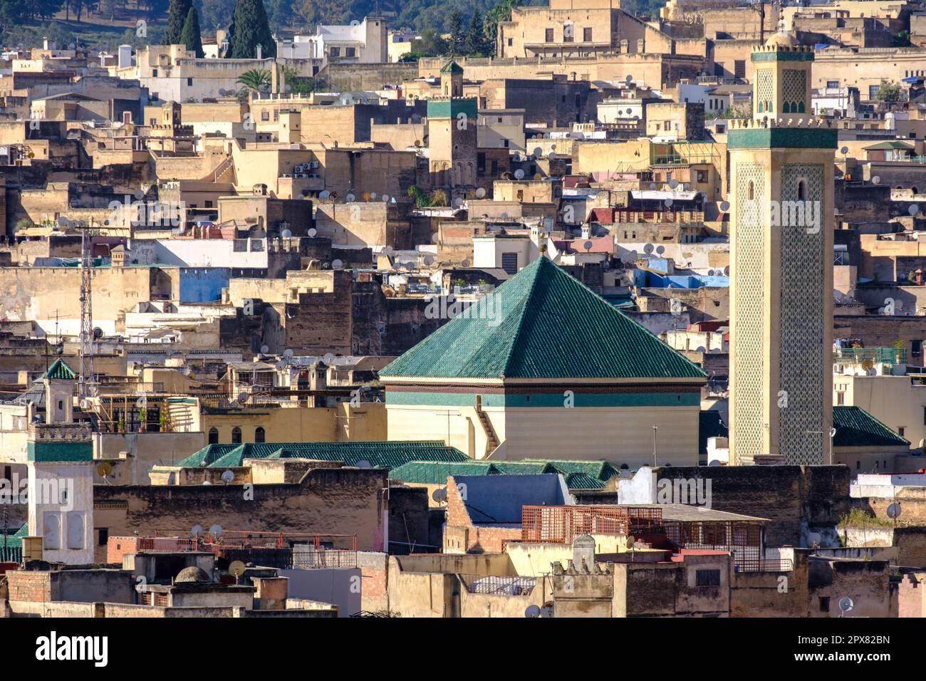 Al Karaouine Moschee, erbaut im Jahr 859, älteste Universität der Welt, Fès, marokko, afrika Stockfoto