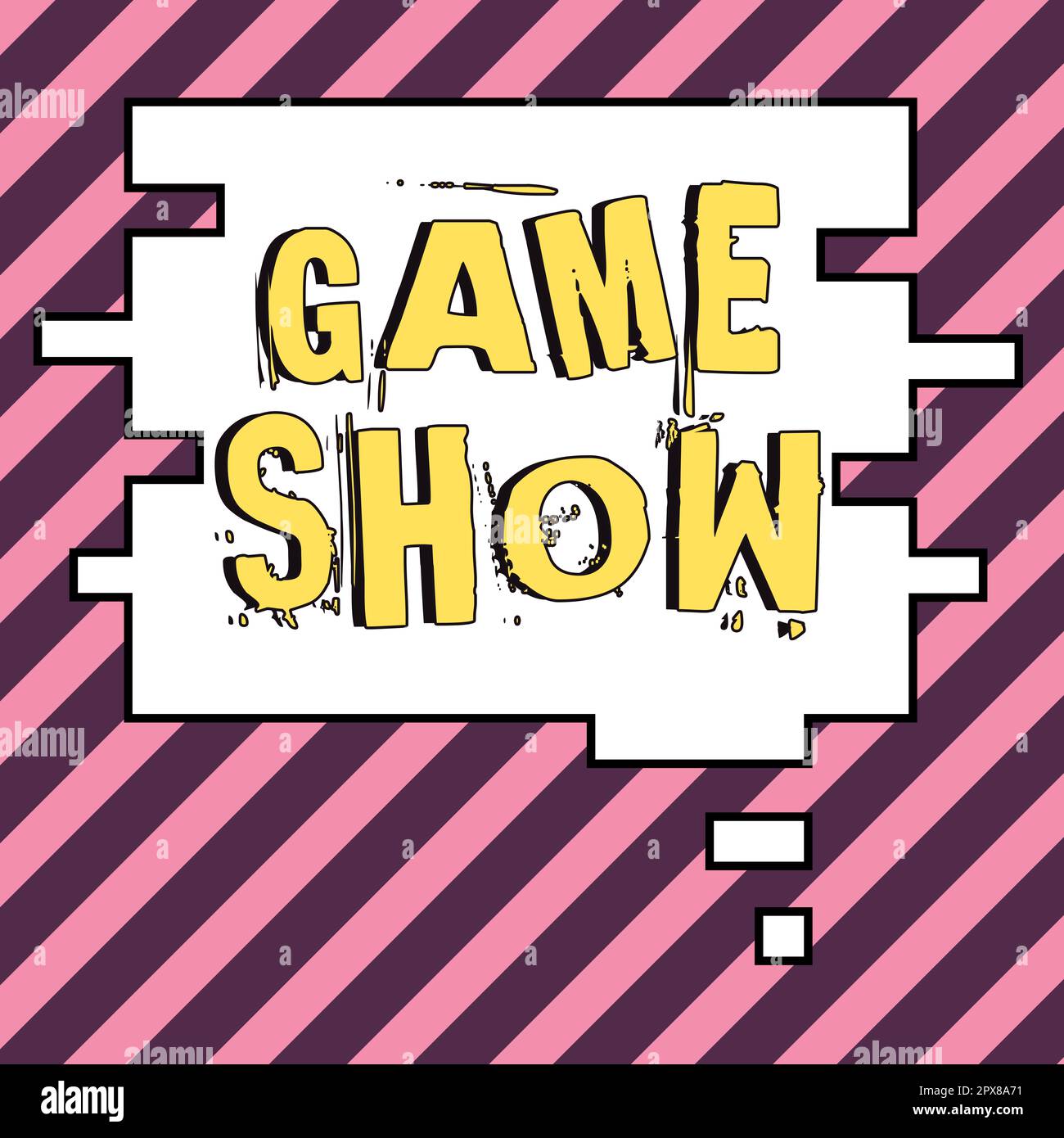 Konzeptunterschrift Game Show, Business Concept Program im Fernsehen oder Radio mit Gewinnern Stockfoto