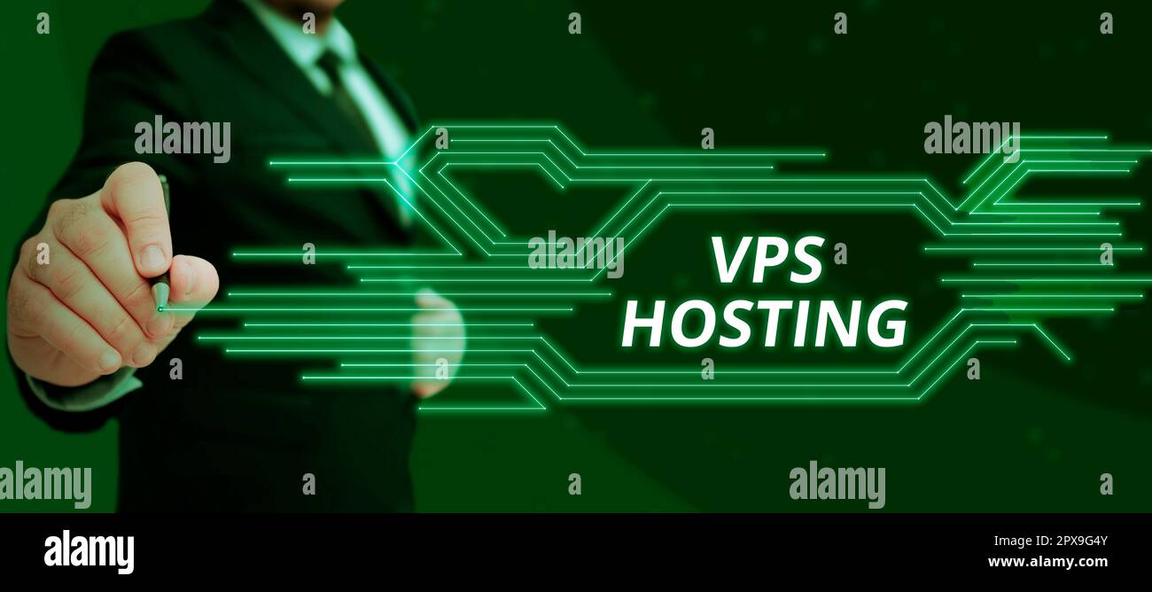 Handschriftlicher Text VPS Hosting, Geschäftsansatz imitiert einen dedizierten Server innerhalb einer gemeinsam genutzten Hosting-Umgebung Stockfoto