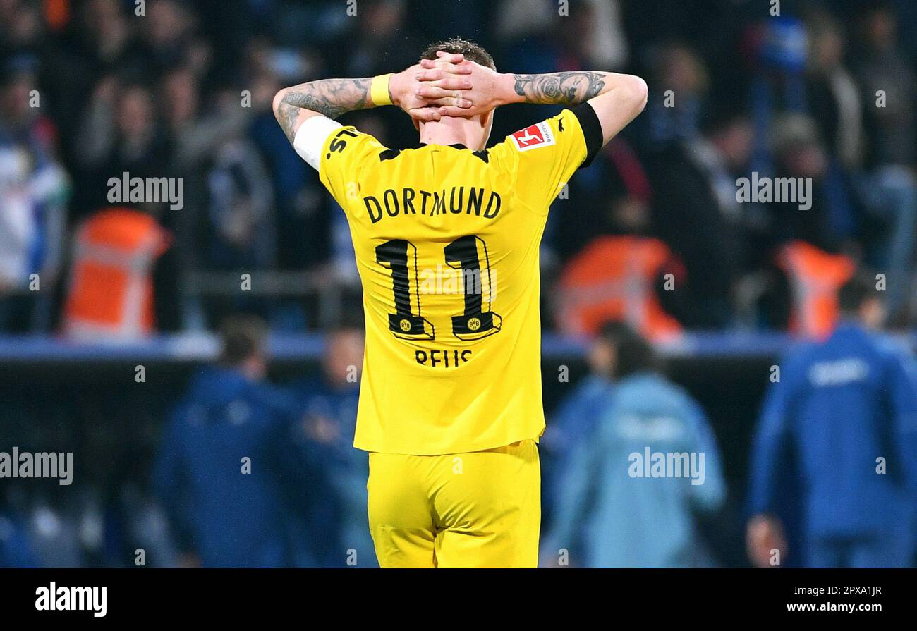 Bundesliga, Vonovia Ruhrstadion Bochum: VfL Bochum vs Borussia Dortmund; Marco Reus (BVB) Stockfoto