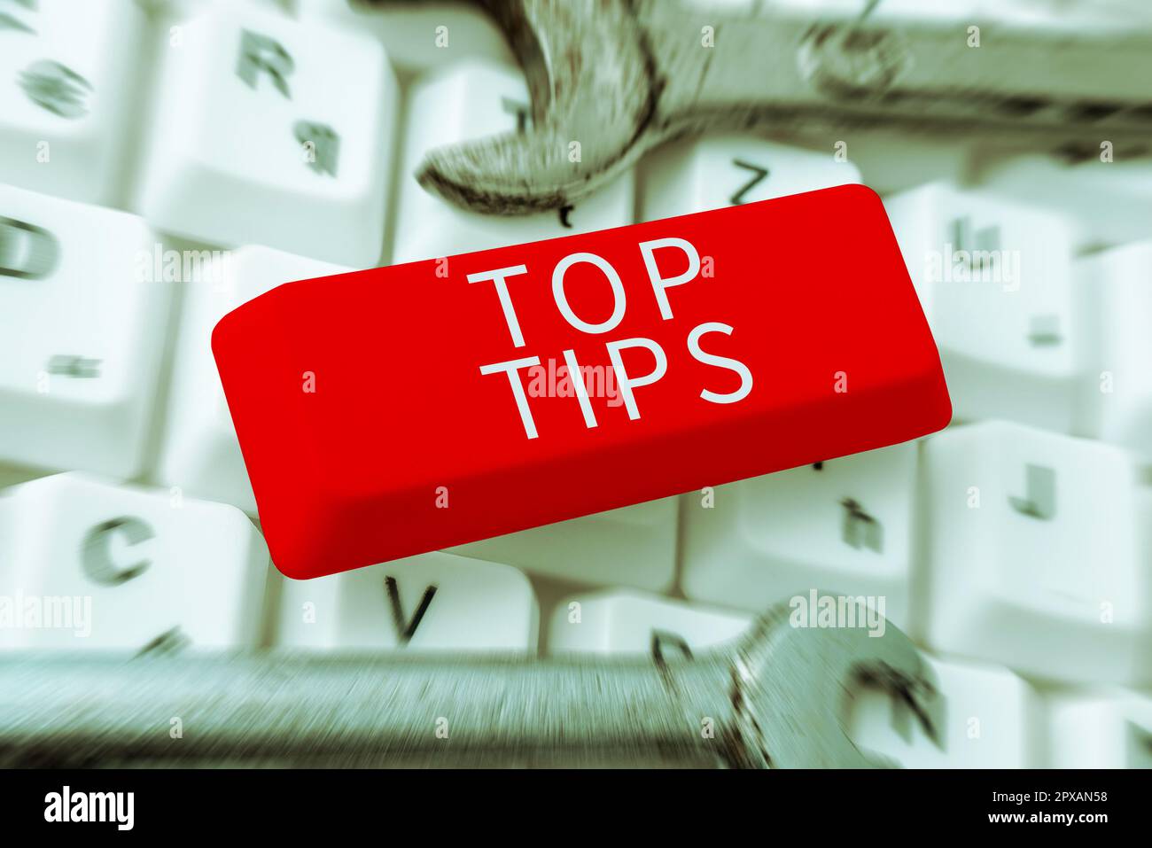Handschriftlicher Text Top-Tipps, Wort auf einem kleinen, aber besonders nützlichen praktischen Ratschlag Stockfoto