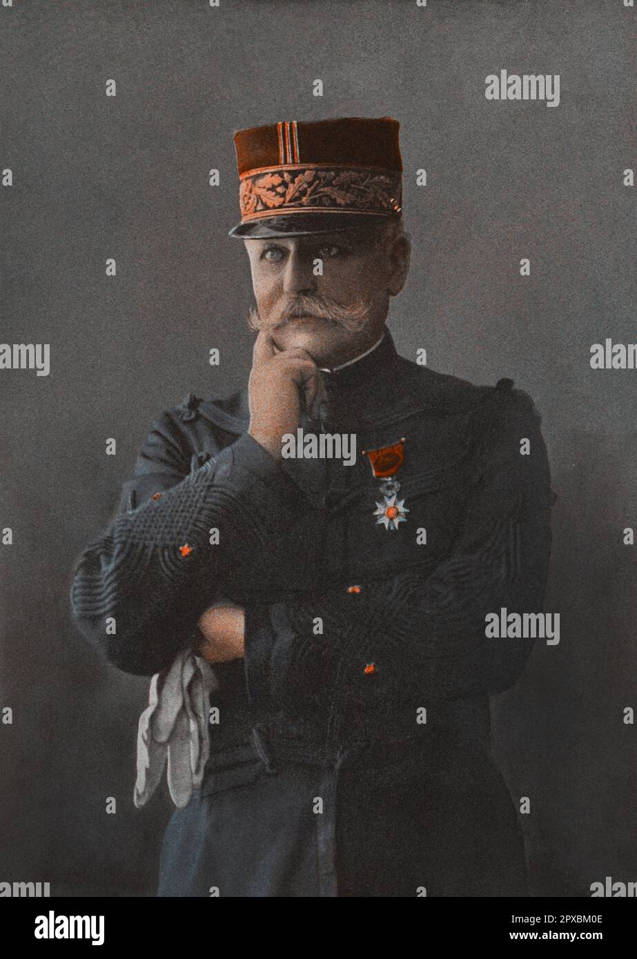 Französischer General Sarrail. Maurice Paul Emmanuel Sarrail (1856-1929) war ein französischer General des Ersten Weltkriegs. Stockfoto