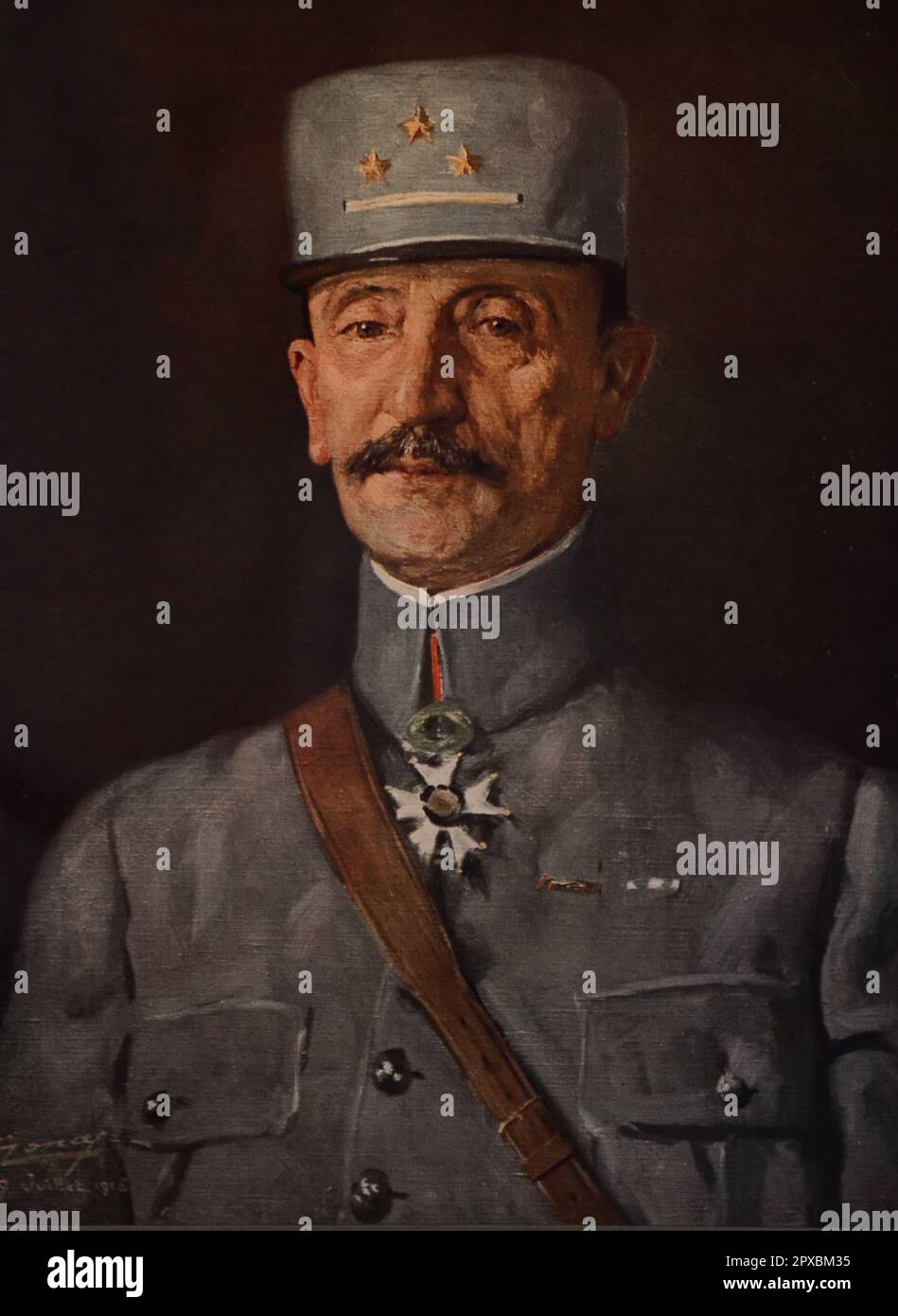 Erster Weltkrieg Französischer General Mazel. Olivier Charles Armand Adrien Mazel (1858-1940) war im Ersten Weltkrieg General der französischen Armee Er befehligte während des Krieges die erste (25. März 1916 bis 31. März 1916) und die fünfte Armee (31. März 1916 bis 22. Mai 1917). Stockfoto