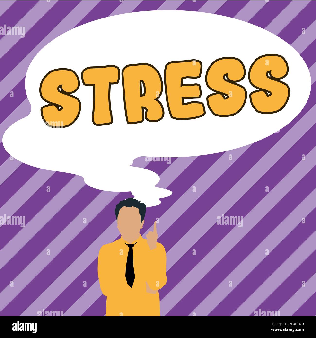 Inspiration Zeigen Sie Stress, Unternehmen zeigen einen physikalisch-chemischen oder emotionalen Faktor, der körperliche oder geistige Spannungen verursacht Stockfoto