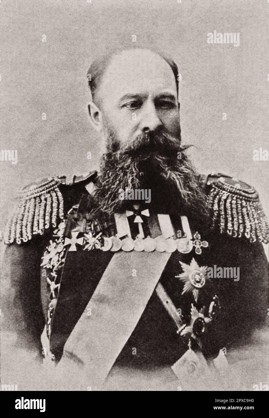 General Grippenberg. Oskar Ferdinand Gripenberg (1838-1916) war während des Russisch-Japanischen Krieges finnisch-schwedischer General der Zweiten Mandschurischen Armee. Stockfoto