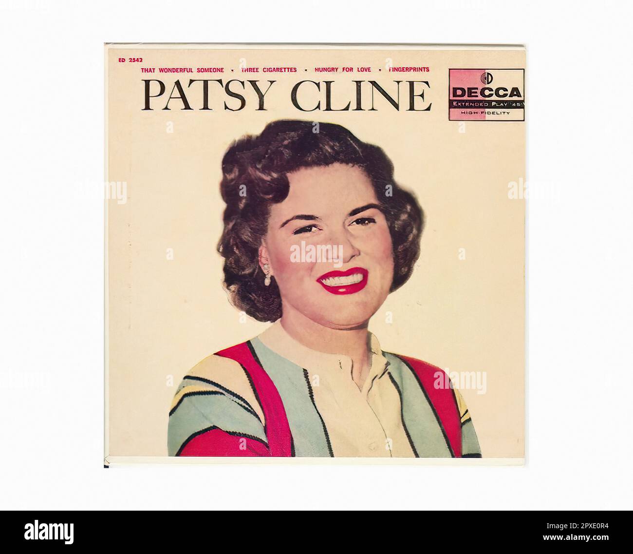 Cline Patsy - 1957 08 A - Vintage 45 U/MIN Musik Vinyl Schallplatte Stockfoto