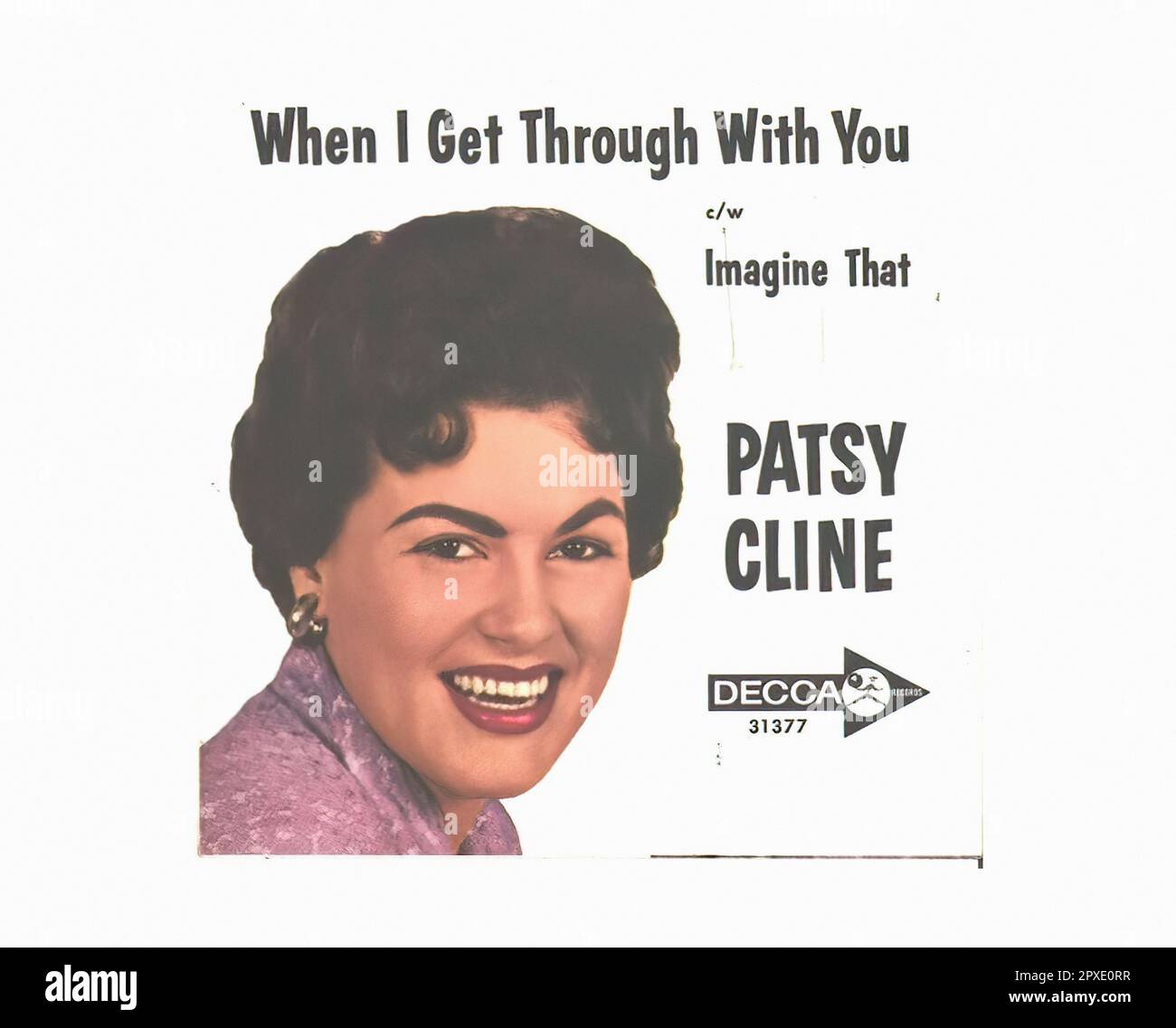 Cline Patsy - 1962 04 B - Vintage 45 U/MIN Musik Vinyl Schallplatte Stockfoto