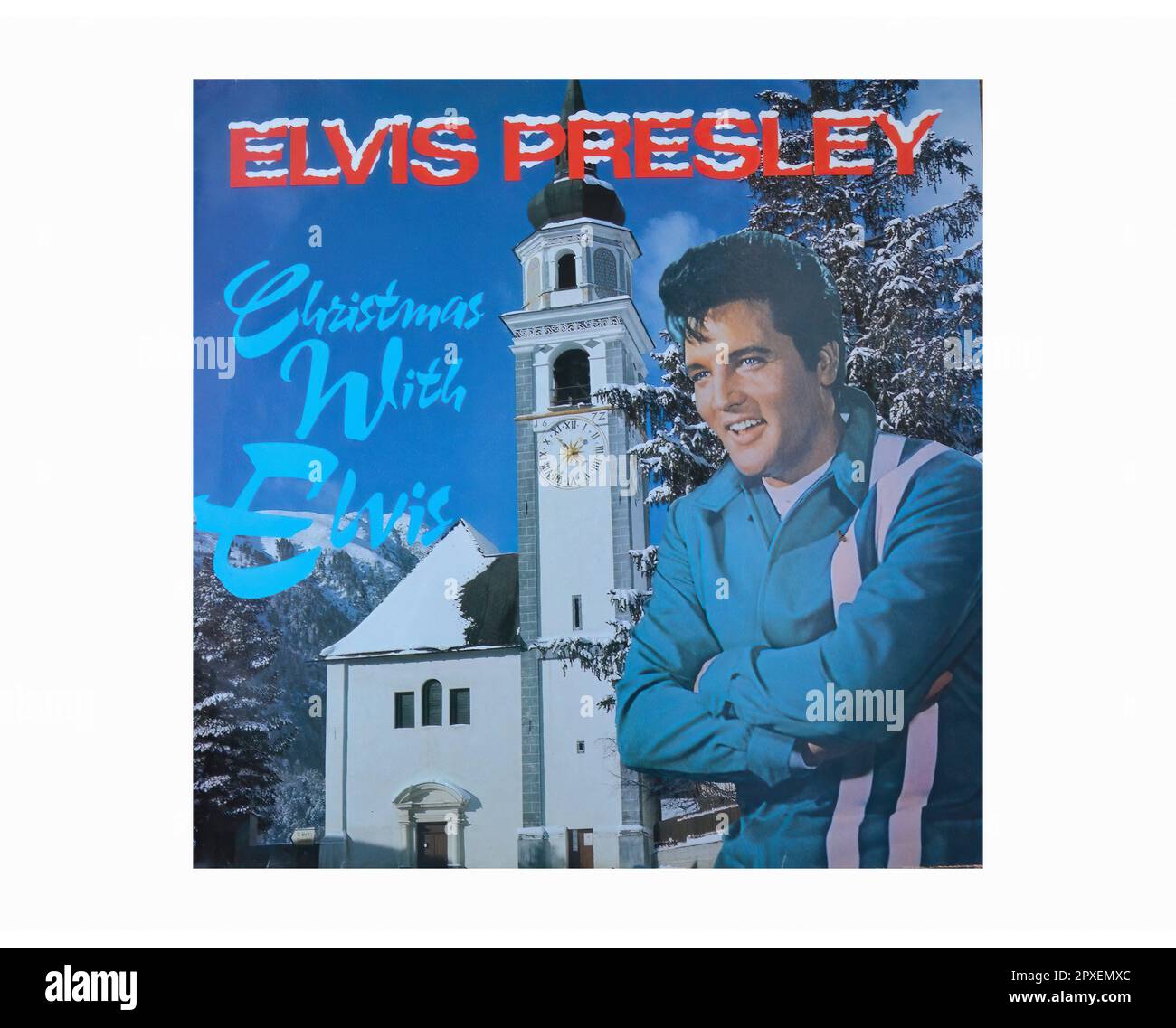 Elvis Presley - Weihnachten mit Elvis - Vintage L.P Musik Vinyl Schallplatte Stockfoto